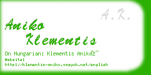 aniko klementis business card